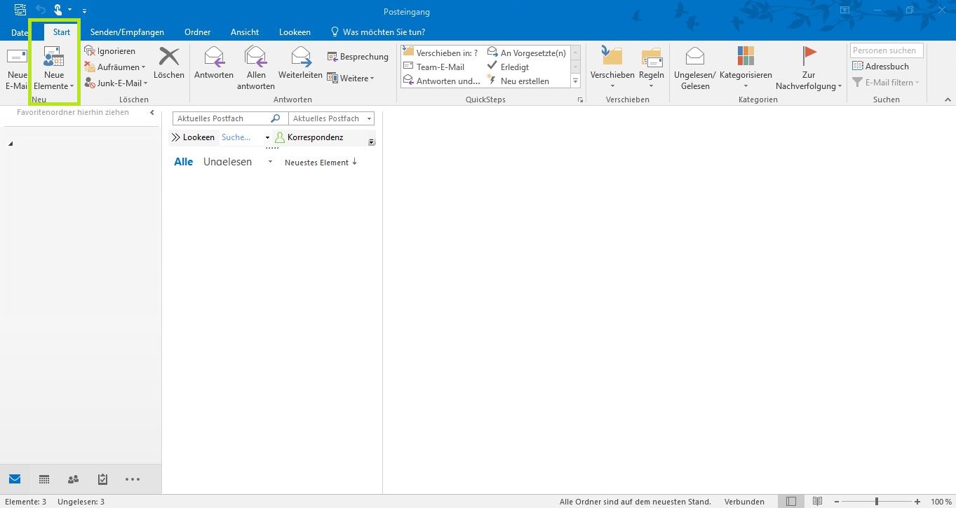 Outlook 2016 Neue Elemente Gruppen