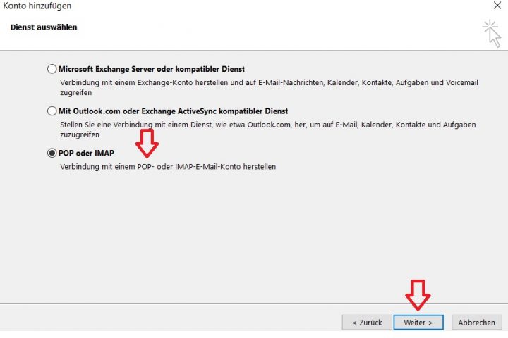 Gmail Konto bei Outlook manuell einrichten 3