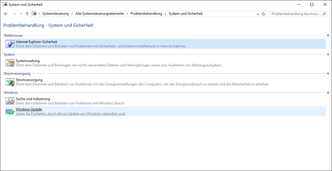 Windows 10 Suche