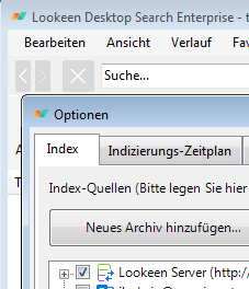 Indexierung in Lookeen