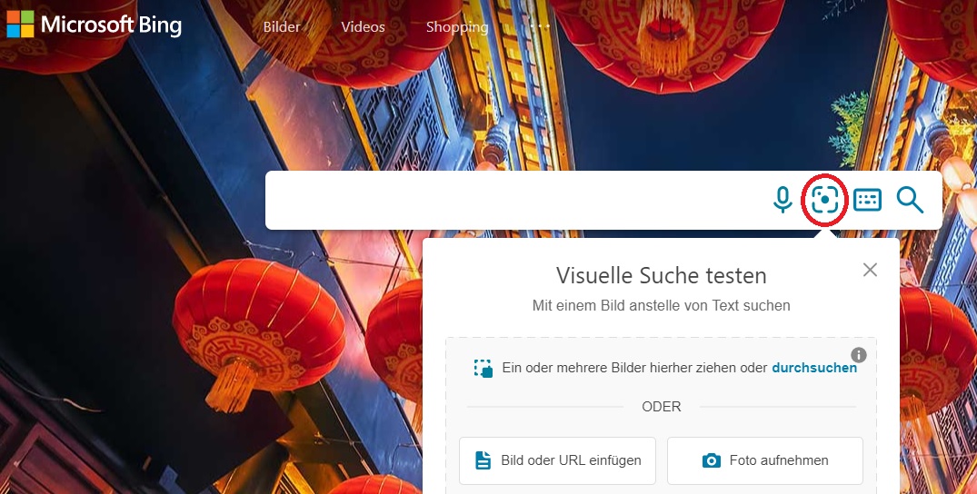 Microsoft Bing Bildersuche
