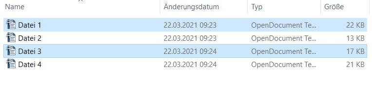 Windows einzelne Dateien markieren
