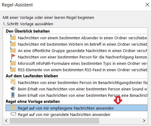 Outlook Regelassistent