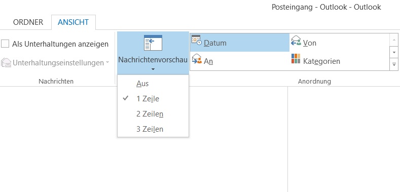Outlook Vorschau Email