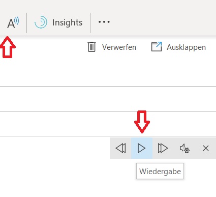Outlook Optionen Sprechen