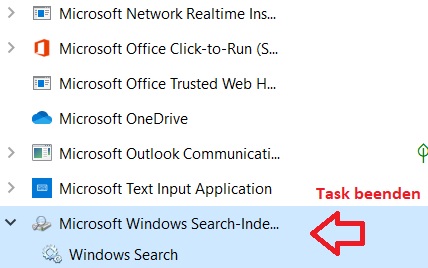 Task beenden Windows