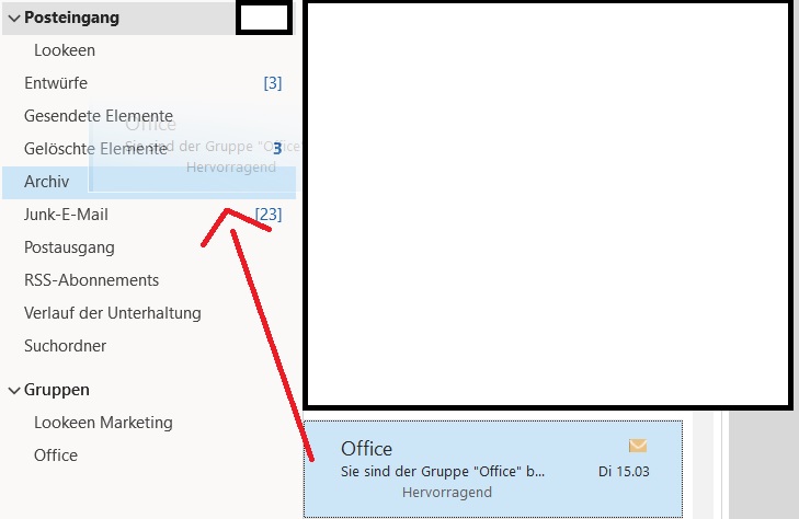 Email in Ordner verschieben Outlook