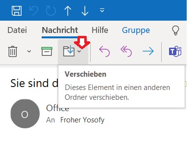 Email über Doppelklick in Ordner verschieben