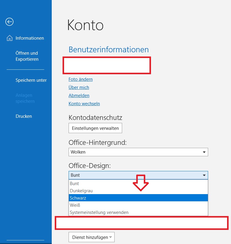 Outlook Einstellungen
