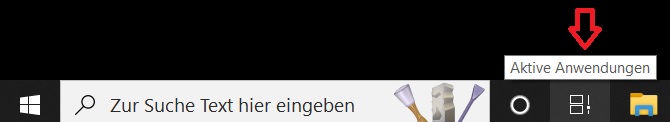 Aktive Anwendungen Symbol Windows