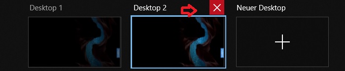 Mehrere Desktops schließen Windows