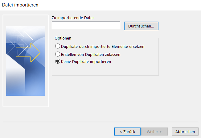 Kontakte Import Outlook